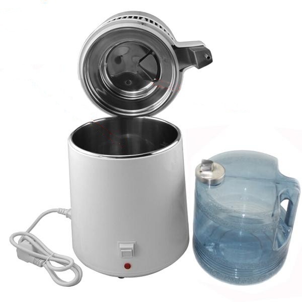 Destilador de agua abierto